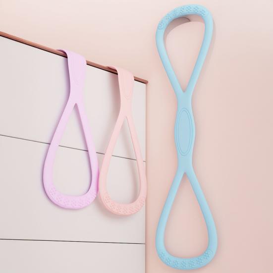 Figure 8 Fitness Resistance Band Anti-slip Silicone 35Lbs Men Women Chest Expander Elastic Strap Shoulder Stretch Yoga Tension Rope