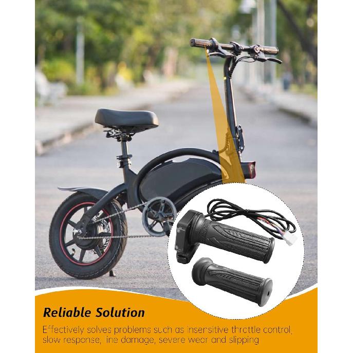 1 Pair 36V Electric Bike Throttle Grip Replacement Fit For Jetson Bolt Pro/Atlas/Ancheer And DYU D3F/D2F/C3/C4 Ebike, With Cruise Control Button And