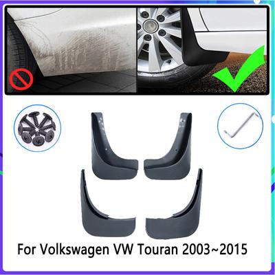 4 PCS Car Mud Flaps para Volkswagen VW Touran 2003~2015 Guarda-lamas Protetores contra respingos Fender Mudflaps Auto