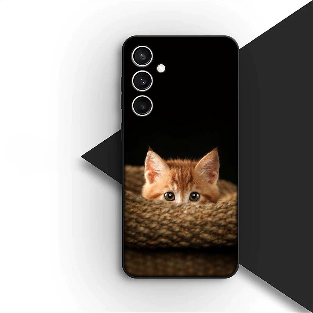 

Cover for Apple iPhone 17 Pro XS Max Air 6 7 8 Plus 5 + SE 2022 SE2 16E 8+ Casing Silicone Phone Case Cartoon Cat Meow Kitten iPhone 16e