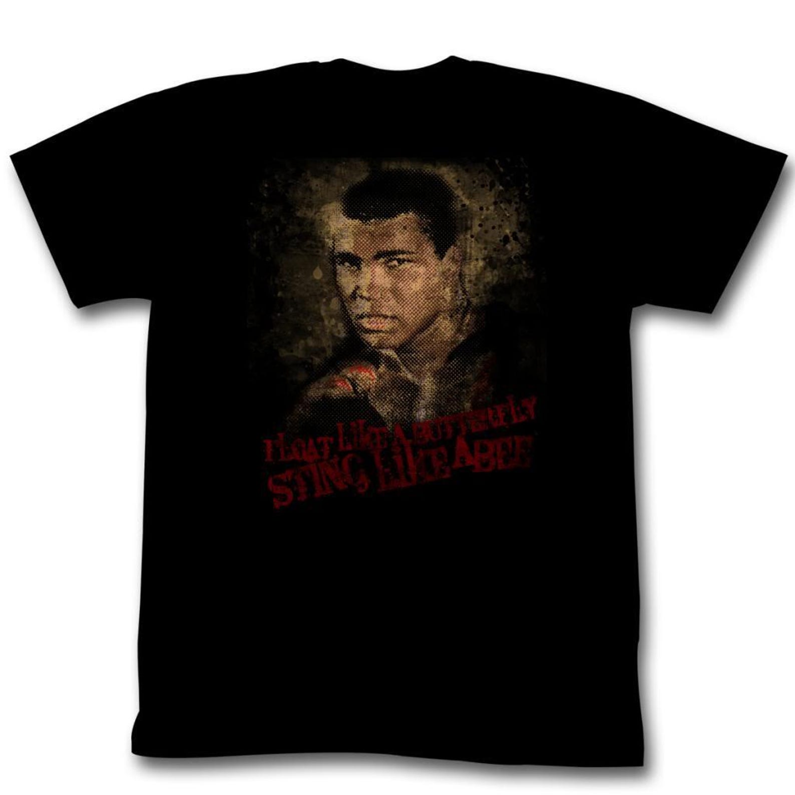 Muhammad Ali Sting Like A Bee Black Adult T-Shirt 4XL