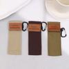 Mahogany Folding Chopsticks Outdoor Camping Picnic Travel Tableware Non-Slip Dinnerware Chopstick With Storage Bag Carabiner