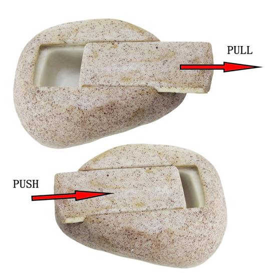 Garden Fake Stone Key Hider Storage Box Outdoor Yard Lawn Simulated Rock Resin Statue Decoration House Spare Key Secret Holder Container