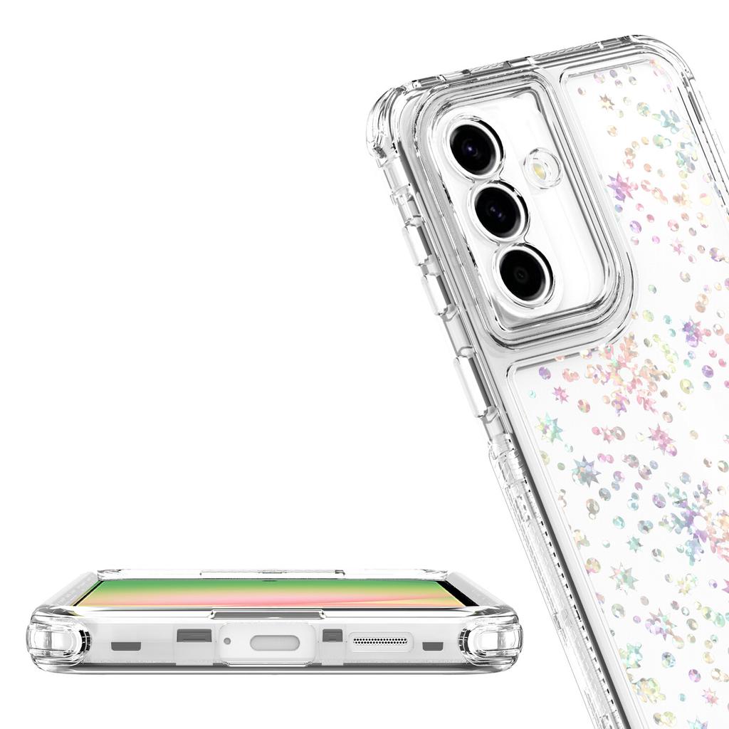 For Samsung Galaxy A57 5G Case Precise Cutouts Acrylic TPU Clear Phone Cover with Laser-printed Film