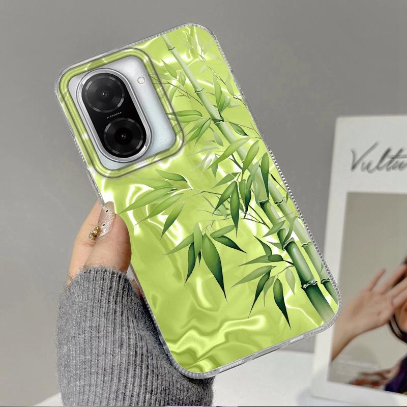 Bamboo Leaf Flower Girls Case  For Xiaomi Redmi 14C 13C 10 9A 9C Note 14 13 12 11 10S 9 8 Pro Plus A5 A4 A3 A2 A1 Fundas Cover