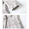 Vintage Plaid Women Blazer Jacket Notched Collar Single Button Female Suit Coat Outerwear Blaser Femme Summer Thin Small Blazers