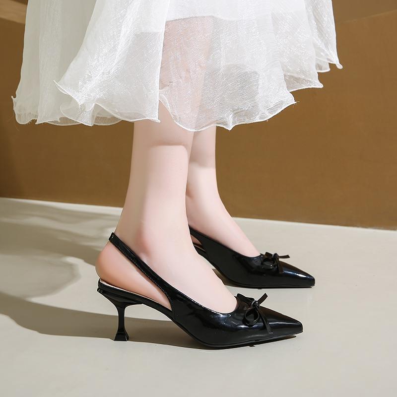 2026 women's summer new sexy pointed designer high heels outdoor leisure comfortable shallow slip-on ladies sandals large size