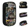 Vintage Pencil Case All Of Us Are Dead Pen Box School Pencil Cases Girls Boys Double Layer Custom Stationery Organizer