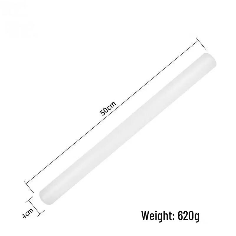 Ru Han 50cm White PP and Silicone Rolling Pin