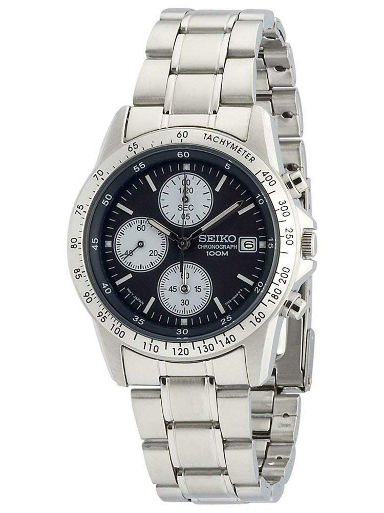 Seiko SEIKO Chronograph Watch SND365 Navy x Silver Men s