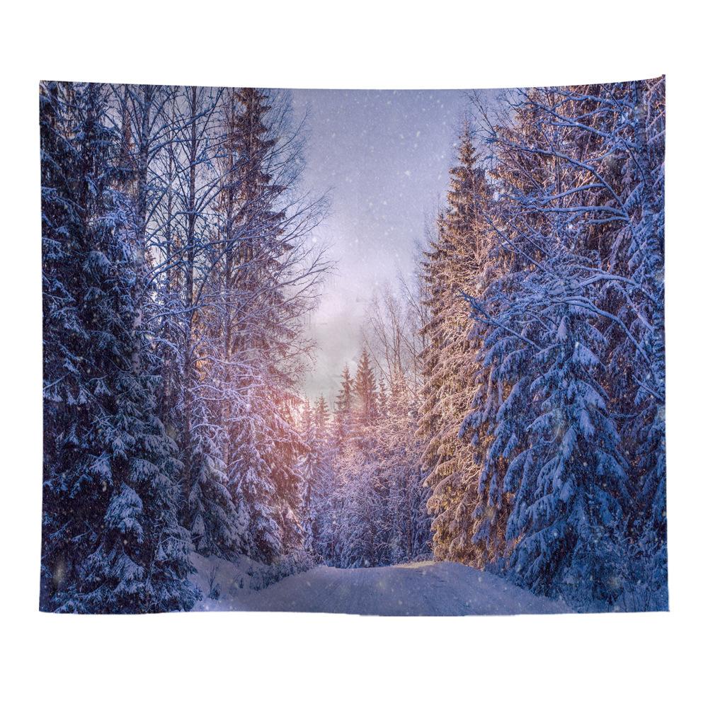 Рождественский гобелен со снежной сценой — фото 14