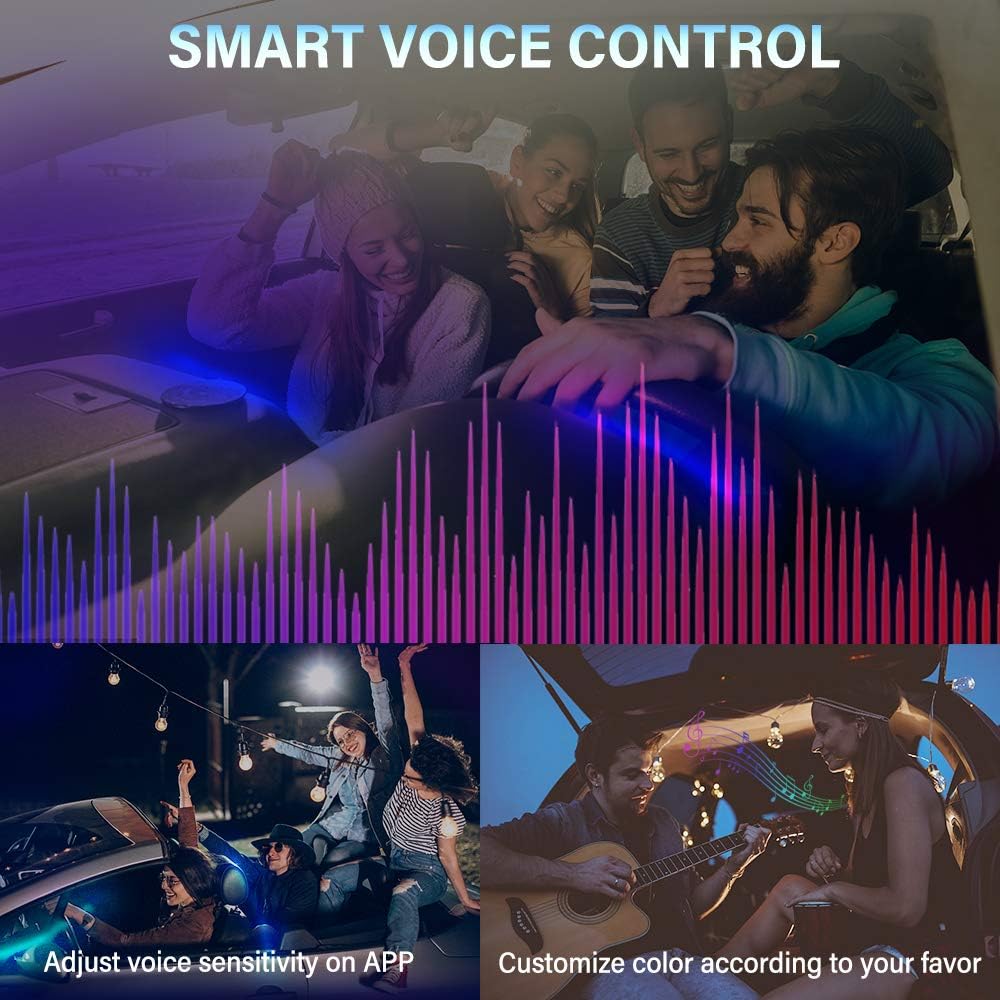 MAODANER Car LED Interior Strip Light, 16 Million Colors 5 In 1 With 236 Inches Fiber Optic, Multicolor RGB Sound Active Automobile Atmosphere