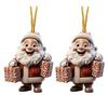 2/7 ks Vánoční Santa Claus Závěsná Dekorace Sváteční Párty Zimní Vánoční Strom 2D Plochá Akrylová Kreslená Závěsná Ozdoba Otec Vánoc