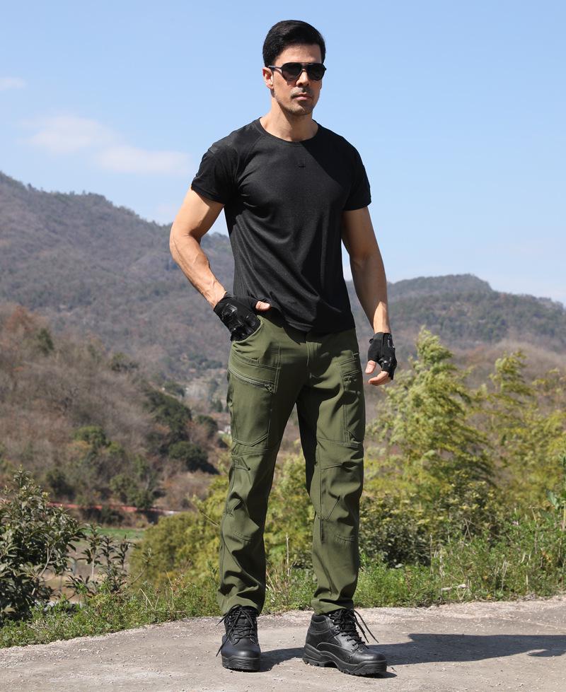 Men's Windproof Waterproof Camouflage Tactical Trousers - Wear-Resistant, Elastic, Outdoor Work Pants