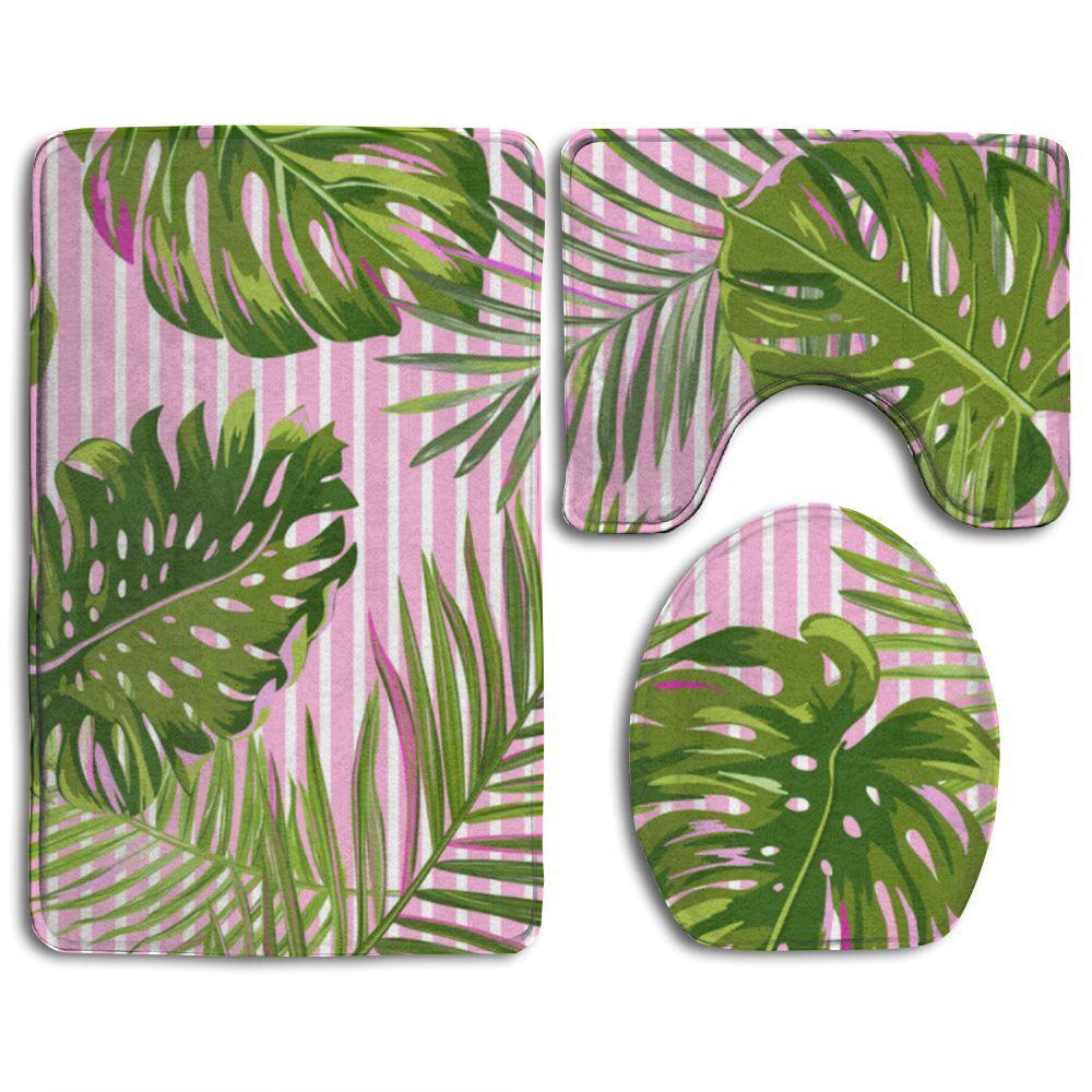 20 x 32 Inches Perfect Carpet Mats for Tub Toucan Green Tropical Leaves Pink Flowers 3 Piece Bathroom Rug Set Bath Mats U Shaped Contour Mat Toilet Lid Cover Non-Slip with Rubber Backing 20 x 32 Inches Perfect Carpet Mats for Tub Toucan Green Tropical Leaves Pink Flowers 3 Piece Bathroom Rug Set Bath Mats U Shaped Contour Mat Toilet Lid Cover Non-Slip with Rubber Backing