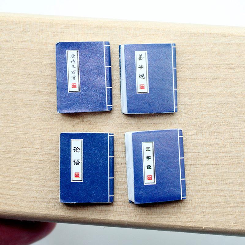 

4 шт./набор мини-книга «Четыре великих классических романа», модель для кукольного домика, аксессуары для кабинета, украшения, миниатюрные предметы для кукольного домика