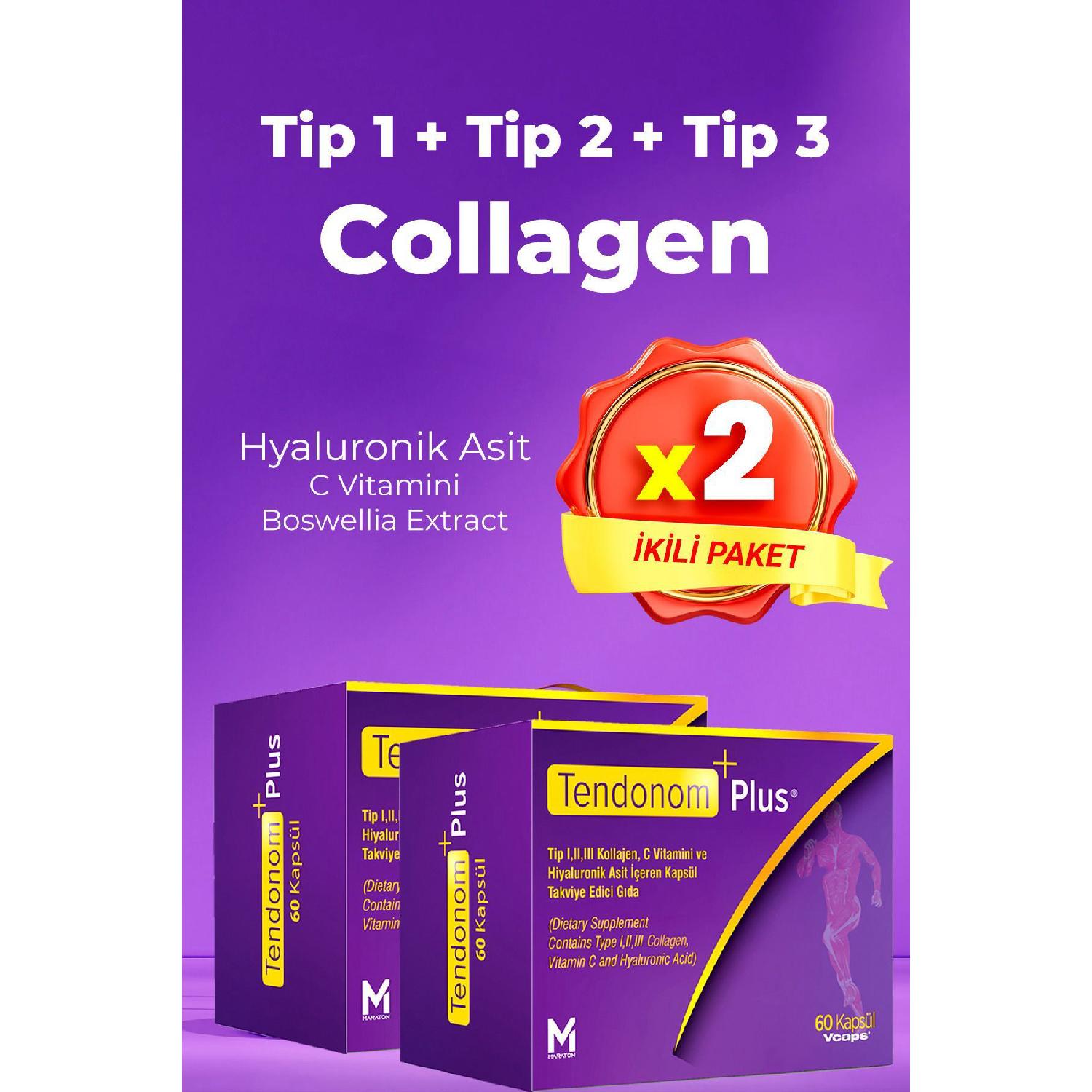 

Type 1-2-3 Collagen Hyaluronic Acid 60 Capsules X 2 Pieces