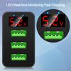 5V 3A Charger Head Digital Display High Compatibility ABS Portable 3-USB Charger Head for Home