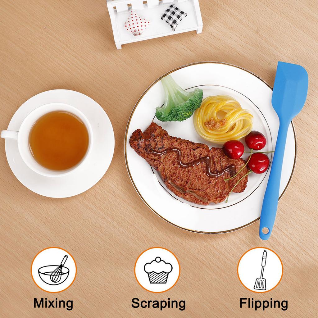 4PCS Heat Resistant Flexible Silicone Spatulas Cake Spatula Baking Scraper