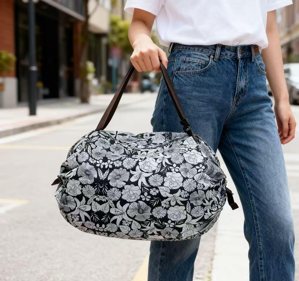 Foldable Japanese-Style Eco-Friendly Travel Shoulder Bag