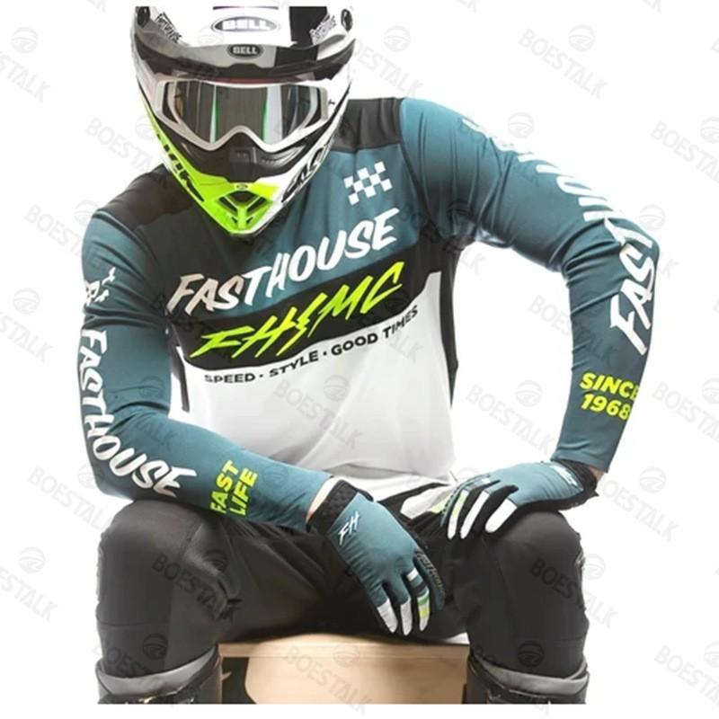 Herren Langarm Fahrradtrikot Schnelltrocknend Mountainbike Trail Riding Bekleidung Atmungsaktives Performance Top