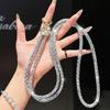 Bling Crossbody Chain Strap Rhinestone Beaded Phone Chain Portable Crystal Phone Chain  For Women
