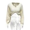 2025 European & American Fashion V-Neck Cropped Knit Sweater