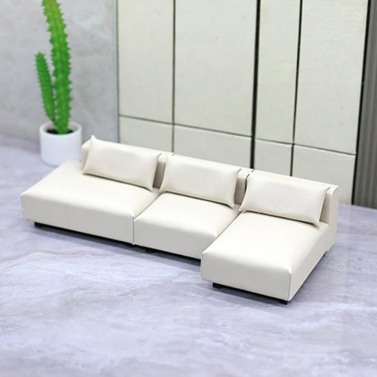 Divano in Miniatura Scala 1/20 1/25 Realistico Piccolo Modello di Divano Arredamento per Casa delle Bambole per Collezionisti Decorazione Miniatura Soggiorno