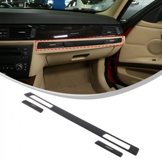 Matte Black Passenger Side Cup Holder Trim Strip for BMW 3 Series E90 2005-12