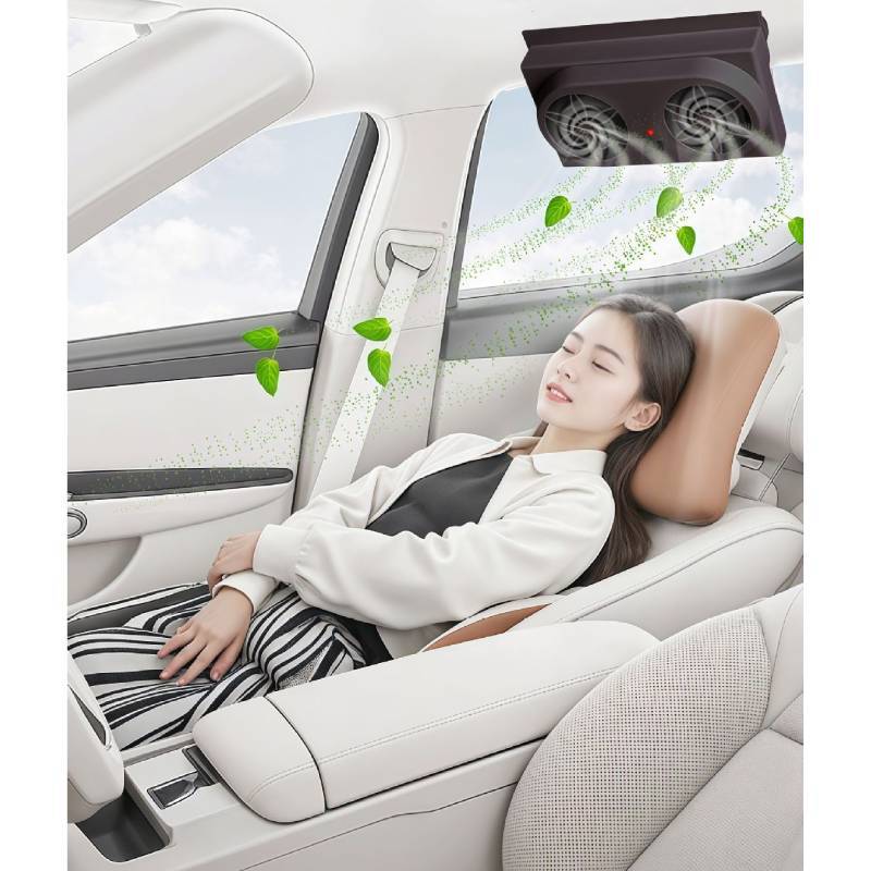 Solar Car Vent Fan With Usb And Solar Power For Cabin Cooling And Air Circulation