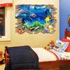 Home Supplies 3D Home Decorative Wall Stickers Creative 3D Cartoon Dolphins Finding Nemo Marine Underwater World Home Stickers