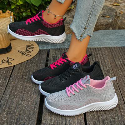 Women's Lightweight Running Shoes - Soft Sole Casual Sneakers for Spring/Summer, Fashion Slip-On Walking Shoes