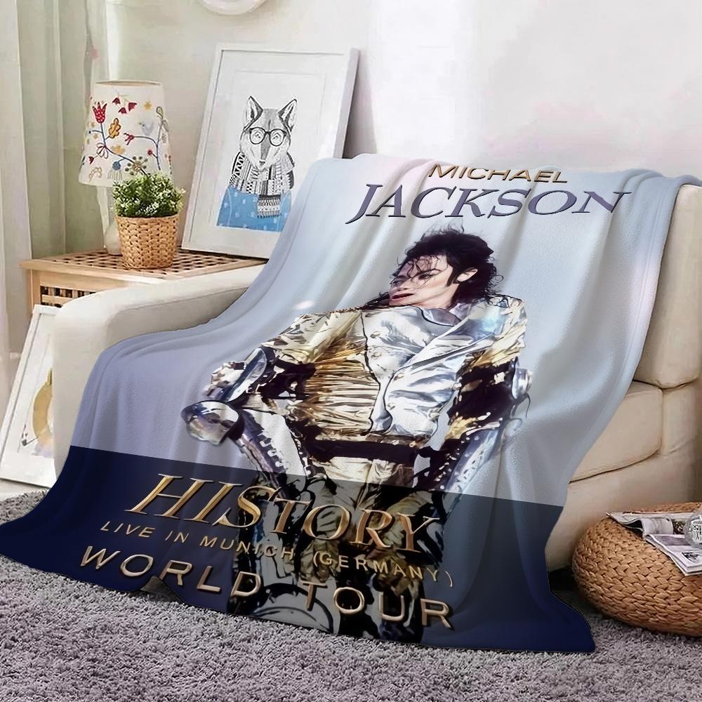 Michael Jackson History World Tour Flannel Printed Blanket Cozy Comfortable Throw Blanket For Bedroom Sofa Bed Party Decor New Year Gift