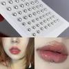 Acrylic Selfadhesive Waterproof Non Piercing Lip Nails Sticker Reusable Fake Lip Nail Eyebrow Nose Ring Body Belly Button Jewelr