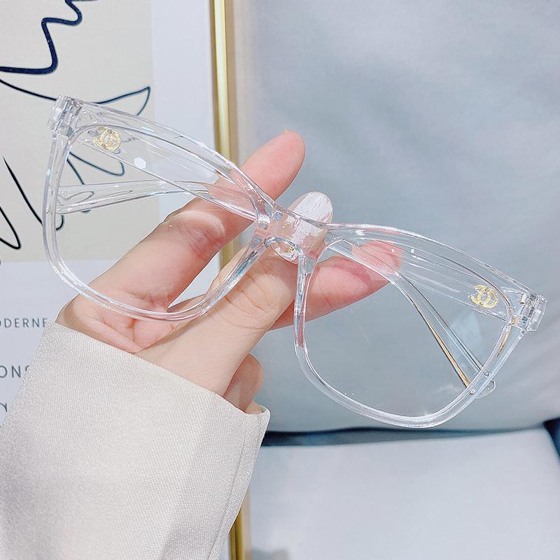 Clear Computer Glasses For Women Fashion Anti Blue Light Myopia Eyeglasses Men Square Oversized Eyewear Diopter 0 To -600
