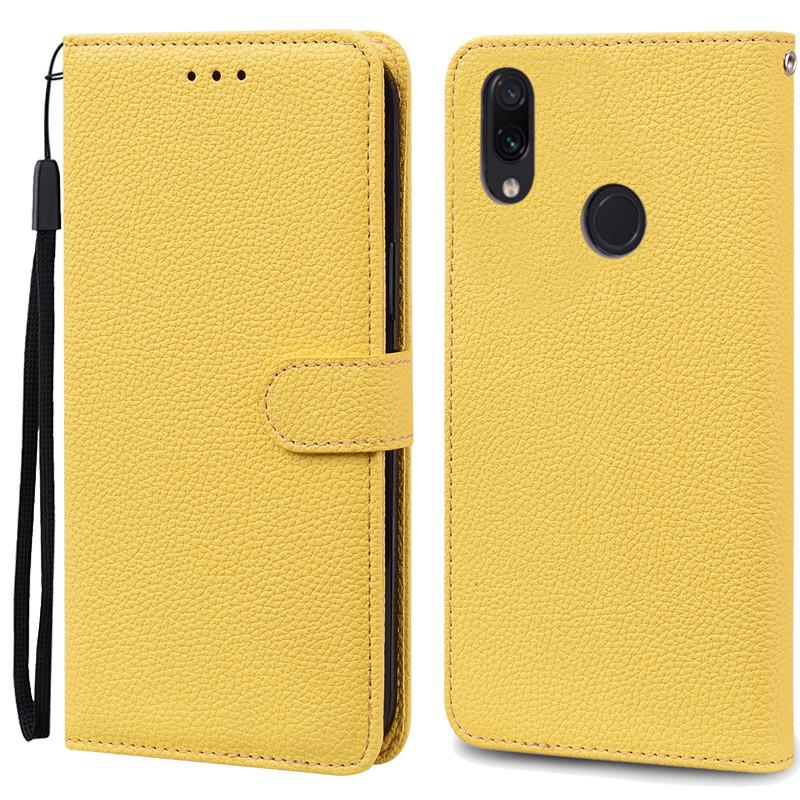 

Чохол для Redmi 7, шкіряний гаманець-відкидний чохол для Xiaomi Redmi Note 7, захисний чохол-фліп для Note 7 Pro For Redmi 7 жовтий