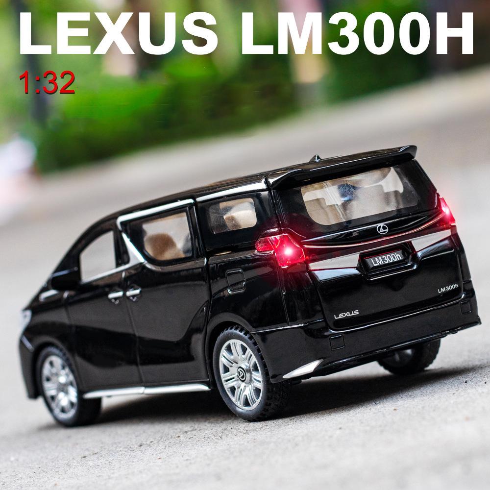 1:32 Scale Lexus LM300H Alloy Pull Back Metal Vehicle, Diecast Car Toy with Sound and Light, Door Can Be Opened Collection For Gifts Doll