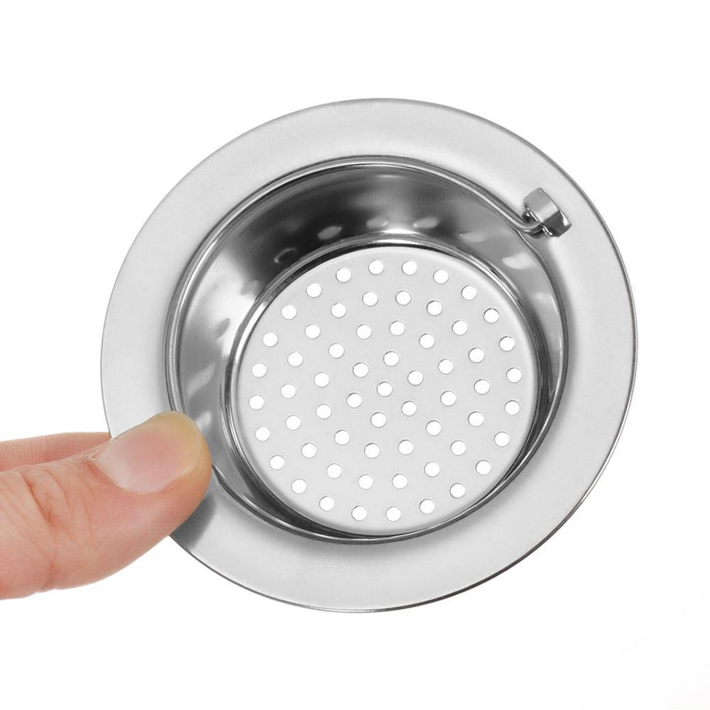 Water Sink Plug Stainless Steel Plug Filter Basket Sink Strainer Food Hair Stopper Colander