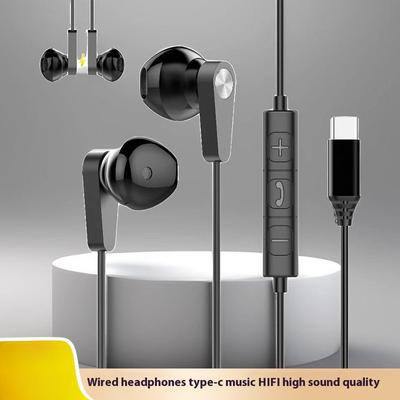 Typ-C Kopfhörer Semi-In-Ear Karaoke Musik Kabelgebunden TYPE-C HIFI Hohe Klangqualität Kopfhörer