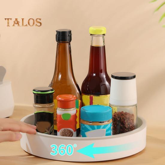 360-Degree Rotatable Lazy Susan Organizer Turntable Large Capacity Spice Organization Makeup Organizer Storage Holder