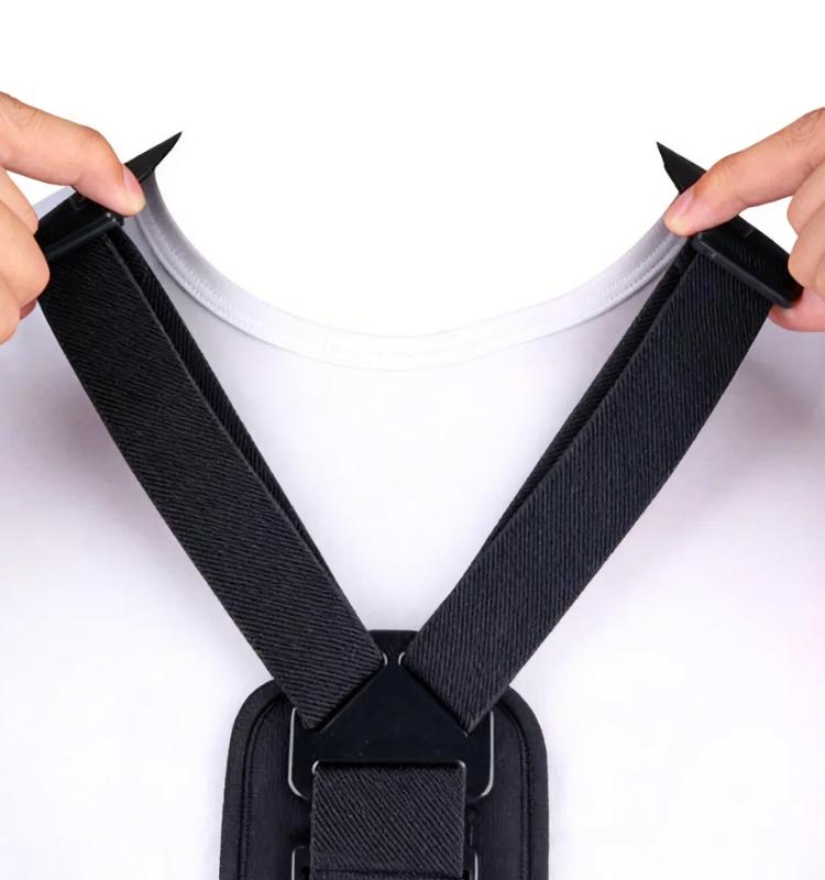 Sturdy Comfortable Chest Strap Accessory 360° Wrap Around Nylon Chest Strap with Mount for DJI Action Cameras