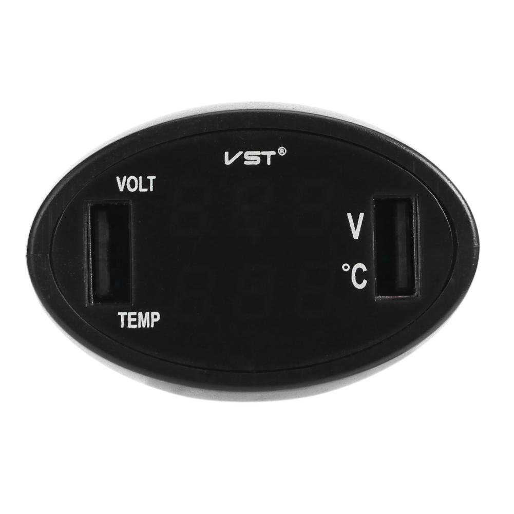 3 in 1 Car Cigarette Lighter 12/24V Dual USB Charger Digital LED Thermometer Voltmeter Monitor Car Volt Meter Current Meter