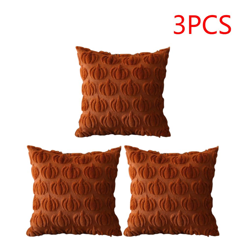 1-4PCS Halloween Ghost Pumpkin Pillowcase Washable Soft Pillow Case  Faux Fur Pillowcase for Festive Home Accent Bedroom Home De