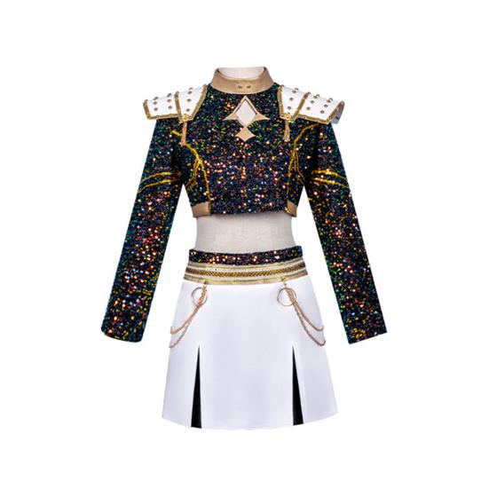 Korean Pop Anime Outfit Girl Troupe Cosplay Costume Skirt Coat Accessories Set