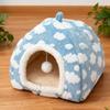 Winter Warm Enclosed Cat House Thickened Triangular Pet Bed Cozy Deep Sleep