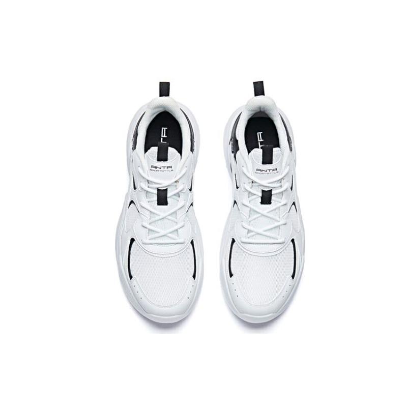 Anta Lifestyle Mesh Low Top Casual Shoes Mens White Black 111938822R-3