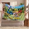 Bob der Baumeister Personalisierte Flanelldecke, Individuell Bedruckter Name, Warme Weiche Decke für Sofa Bett