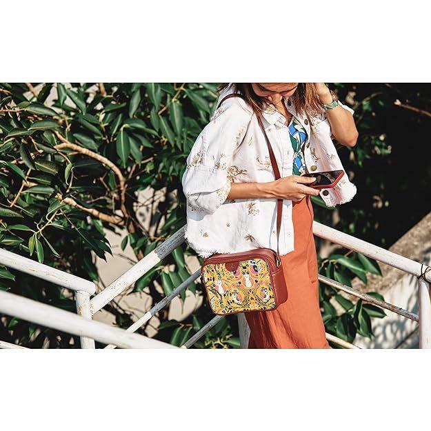 Women's Sling Bag | Crossbody Bag | Printed Canvas Box Sling Bag | Multipurpose Daily Use Bag for Office/College