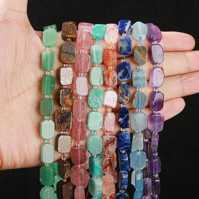 Jingde Jewelry Natural Crystal Irregular Egg-Shaped Jade Bead Bracelet for DIY Accessories