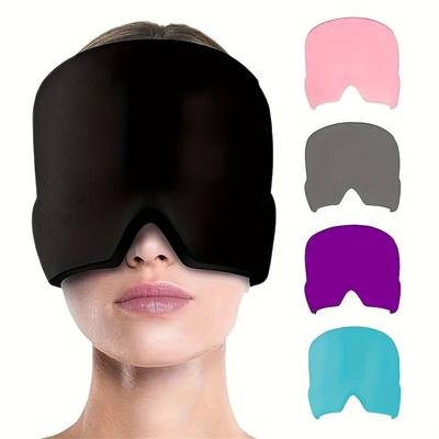 Kältetherapie-Mütze zur Linderung von Migränekopfschmerzen, wiederverwendbare Gel-Eis-Kopfpackung für geschwollene Augen, Verspannungen, Stressabbau